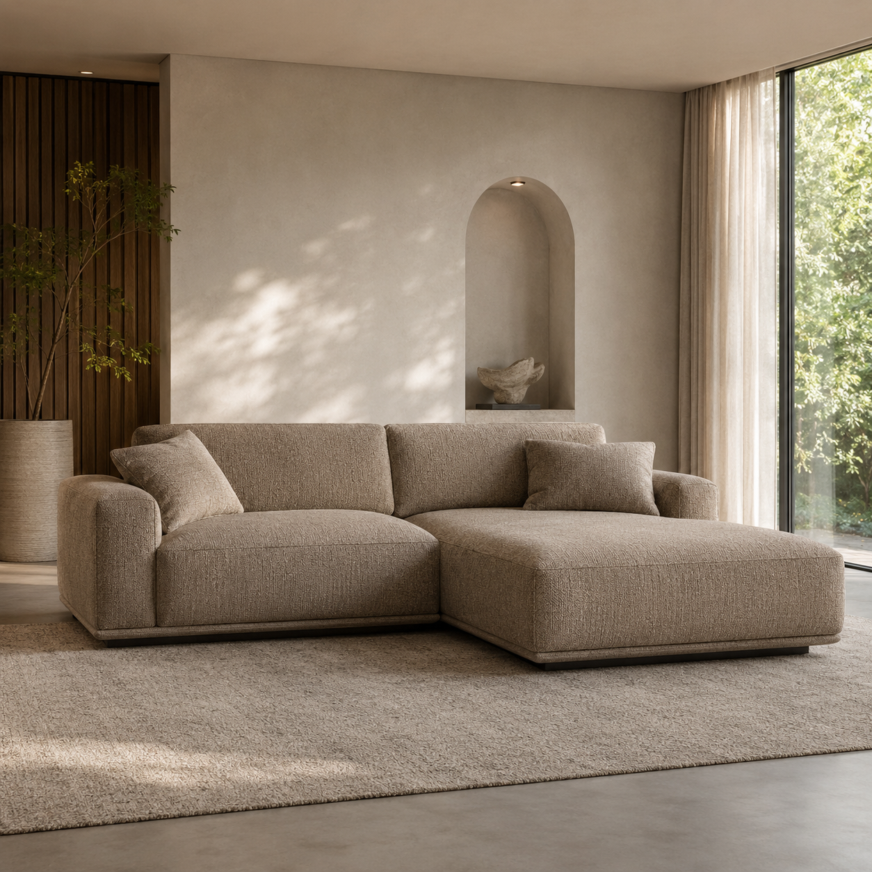Patchvitafit™ TaupeHaven Chaise Sectional